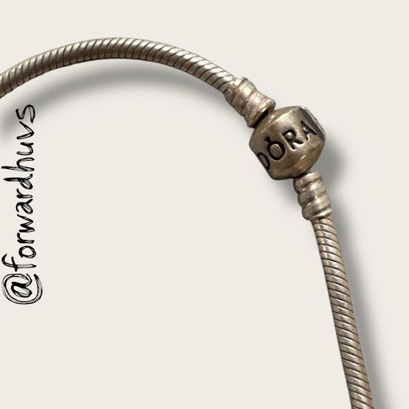 Pandora Sterling Silver Snake Chain Bracelet – Barrel Clasp - 9” - Picture 3 of 6